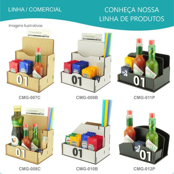 5 Porta Sachê Temperos Guardanapos Organizador de Mesa Lanchonete Branco - Modernarte Imagem de 5 Porta Sachê Temperos Guardanapos Organizador de Mesa Lanchonete Branco