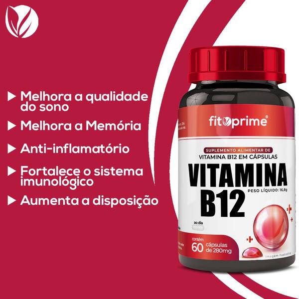 Imagem de 5 Potes Vitamina B12 7,2mcg 60cps Fitoprime