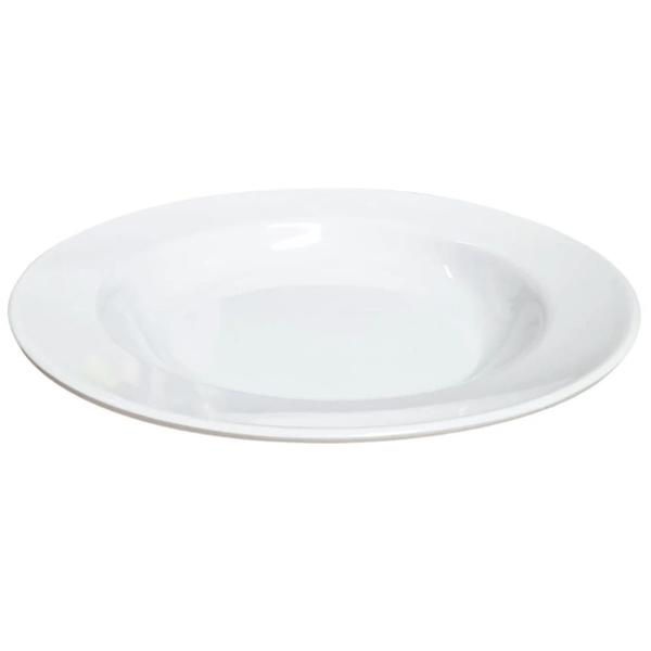 5 Pratos Fundos 25 Cm em Melamina / Plastico Branco Bestfer Imagem de 5 Pratos Fundos 25 Cm em Melamina / Plastico Branco Bestfer