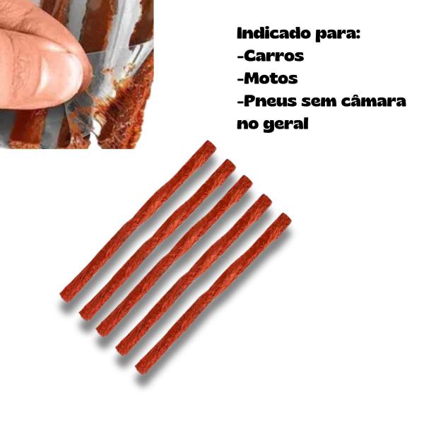 Imagem de 5 Remendo Macarrão Kit Reparo Pneus Durabilidade