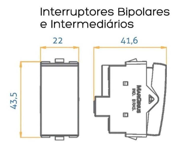 Imagem de 5 Tomada Móvel Embutir 3 Pinos 10A + Interruptor Simples Marrom