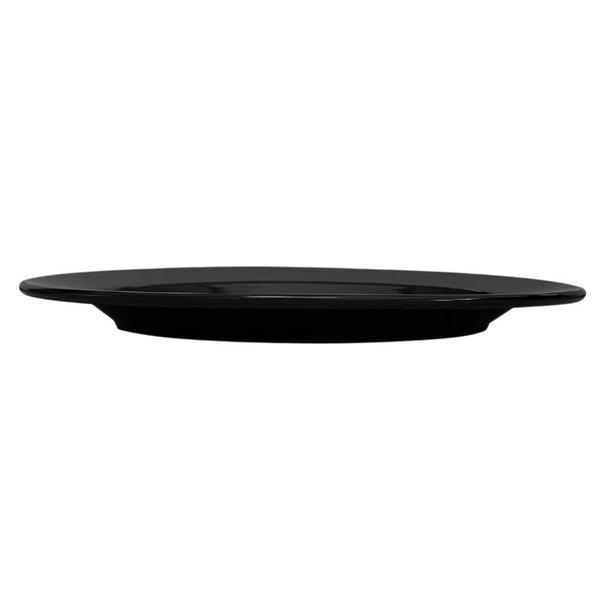 Imagem de 5 Travessas Prato Preto Oval para Sushi Petisco 25cm Melamina  Fuxing 