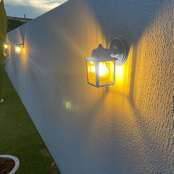 Imagem de 5 Un Luminaria arandela Externo Colonial Plastico Branco alz19