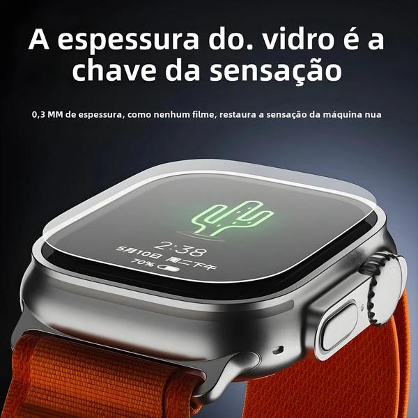 Imagem de 5 Unidades de Protetor de Tela de Vidro Temperado 9H para Apple Watch Ultra 2 (49mm) - Alta Definição