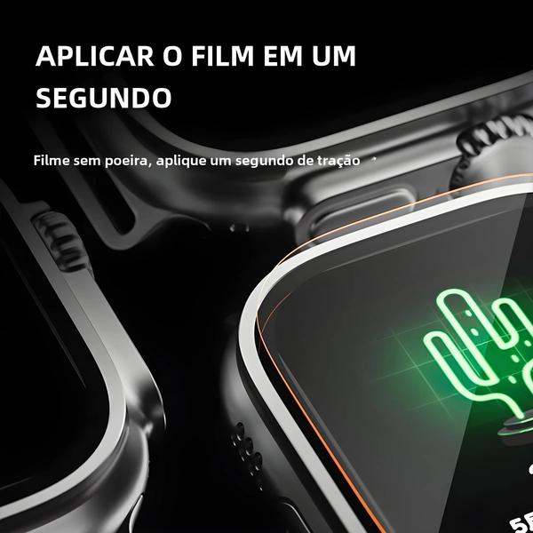 5 Unidades de Protetor de Tela de Vidro Temperado 9H para Apple Watch Ultra 2 (49mm) - Alta Definição Imagem de 5 Unidades de Protetor de Tela de Vidro Temperado 9H para Apple Watch Ultra 2 (49mm) - Alta Definição