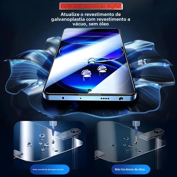 5 Unidades de Protetor de Tela de Vidro Temperado para Xiaomi POCO X6, F5, X5, M6 e C65 Pro Imagem de 5 Unidades de Protetor de Tela de Vidro Temperado para Xiaomi POCO X6, F5, X5, M6 e C65 Pro