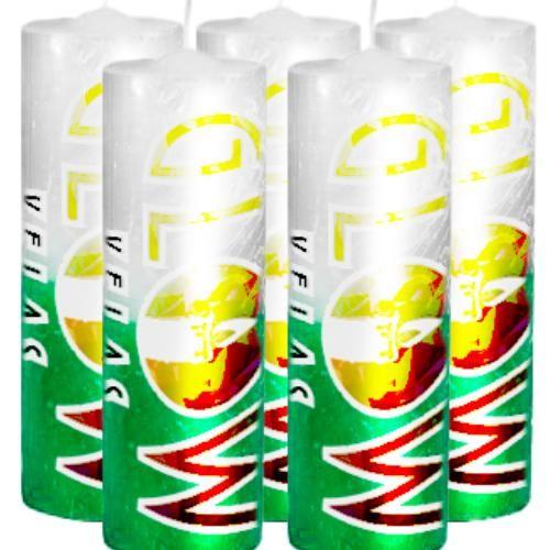 5 Velas De 7 Dias Branca e Verde 100% Parafina Pura 260g - GLOW VELAS Imagem de 5 Velas De 7 Dias Branca e Verde 100% Parafina Pura 260g