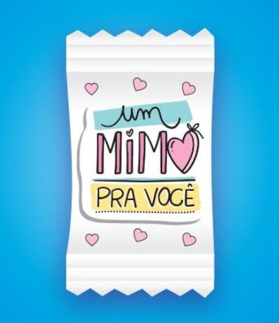 Imagem de 50 Bala Personalizada - UM MIMO PRA VOCÊ - SABOR F.VERMELHAS