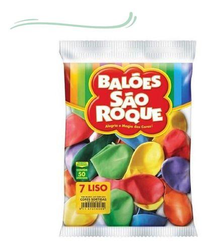 Imagem de  50 Balões - Nº7 Coloridos Sortidos