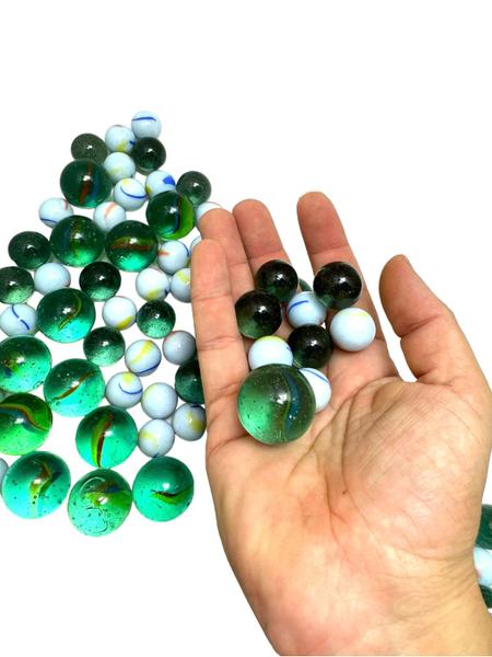 50 Bolinhas De Gude Mix C/ 3 Modelos Diferentes De Vidro - Escalda Pés Buricá Bila Birosca Imagem de 50 Bolinhas De Gude Mix C/ 3 Modelos Diferentes De Vidro