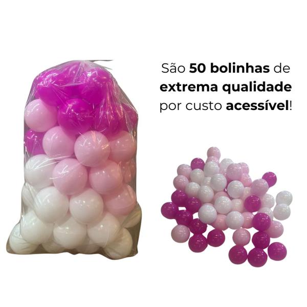 Imagem de 50 bolinhas rosa princesa