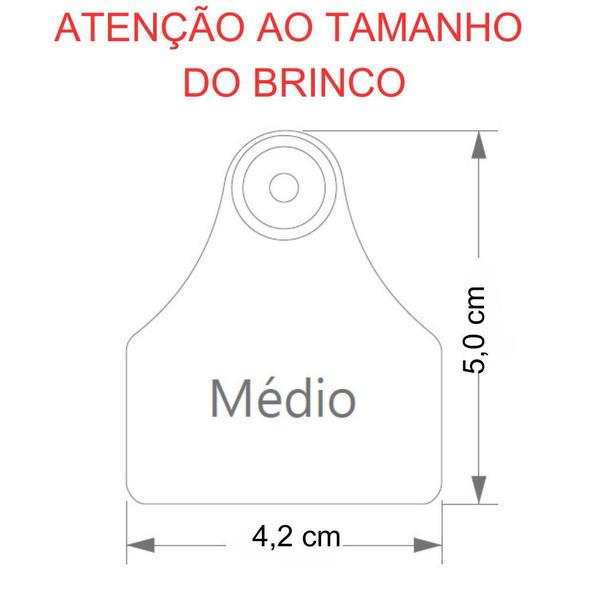 Imagem de 50 Brincos Médios Bezerro Gado Bovino Numerados 01 a 50