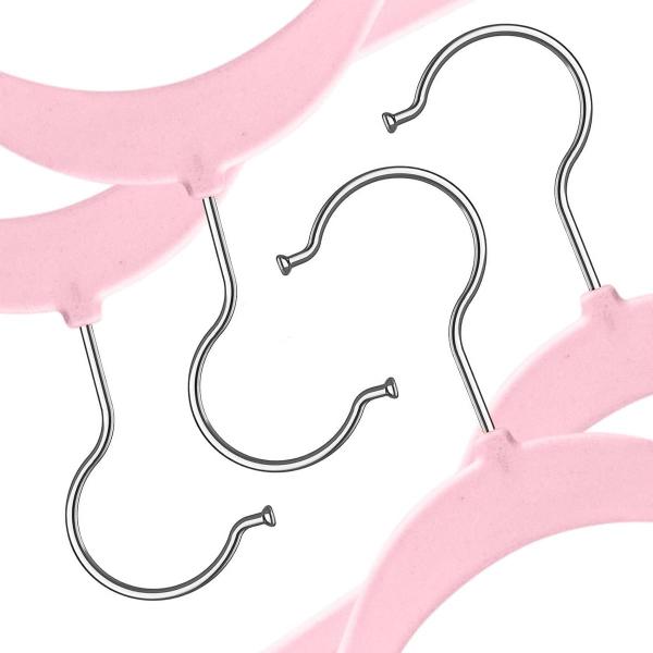 50 Cabides Slim Ultra Finos Antideslizante Aveludado Rosa - Toaninni Imagem de 50 Cabides Slim Ultra Finos Antideslizante Aveludado Rosa