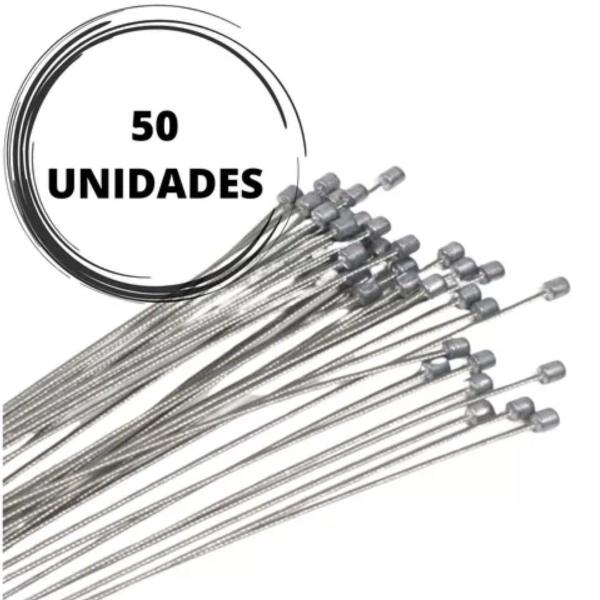 Imagem de 50 Cabos De Aço De Câmbio Traseiro Dianteiro Bike Longo Aro 24 Aro 26 Aro 29 Speed Mtb Trilha Troca DeMarchas 1900mm x 1.2mm