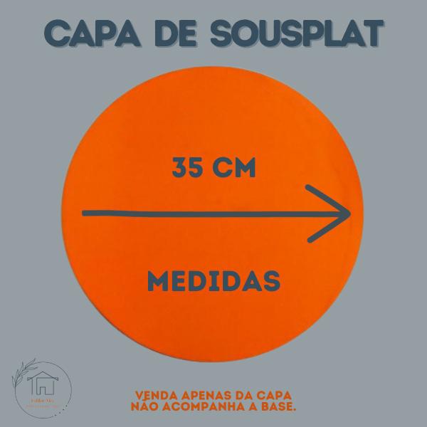 Imagem de 50 Capas de Sousplast De Malha Lisa Jogo Americano Redondo Para Mesa Posta Para Base 35 CM