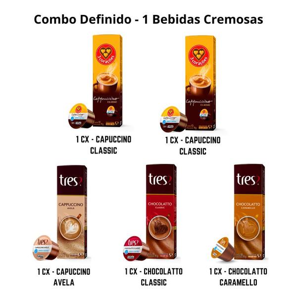 Imagem de 50 Cápsulas Café TRES Corações - Kit sabor definido