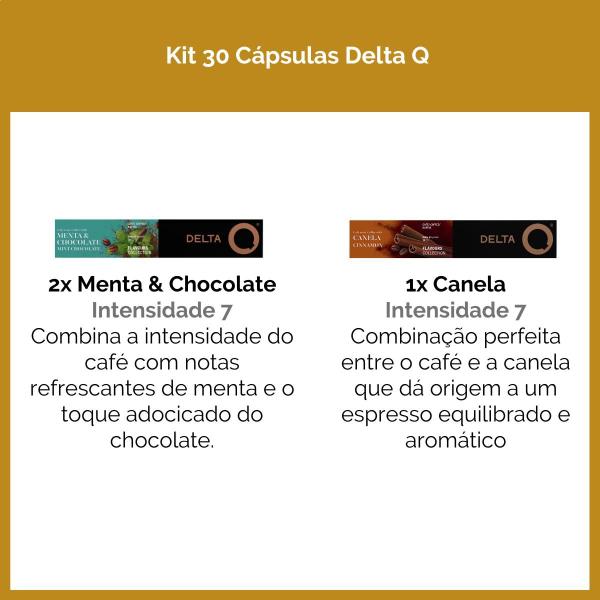 Imagem de 50 Cápsulas Delta Q Café Chocolate com Menta e Café Canela