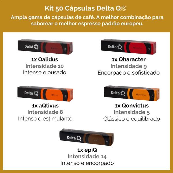 50 Cápsulas Delta Q Degustação Café - Cafeteira Delta Q Imagem de 50 Cápsulas Delta Q Degustação Café - Cafeteira Delta Q