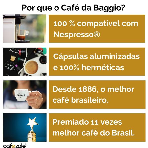 Imagem de 50 Cápsulas Para Cafeteira Nespresso  Baggio Café Gourmet  5 caixas