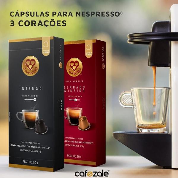 Imagem de 50 Cápsulas para Nespresso, 3 Corações, Café