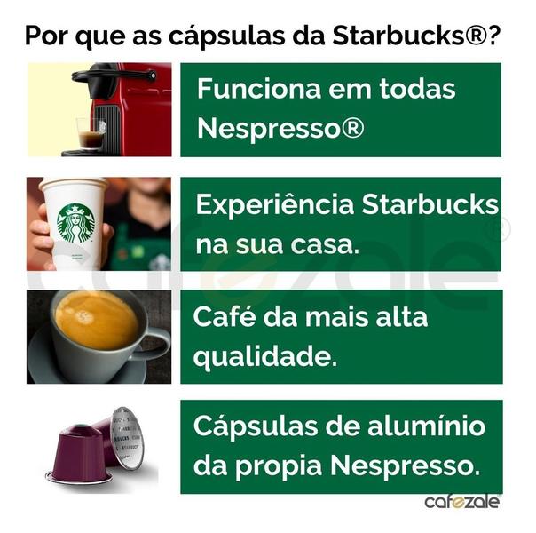 Imagem de 50 Cápsulas Starbucks Nespresso - Degustação Café - Cápsula Alumínio