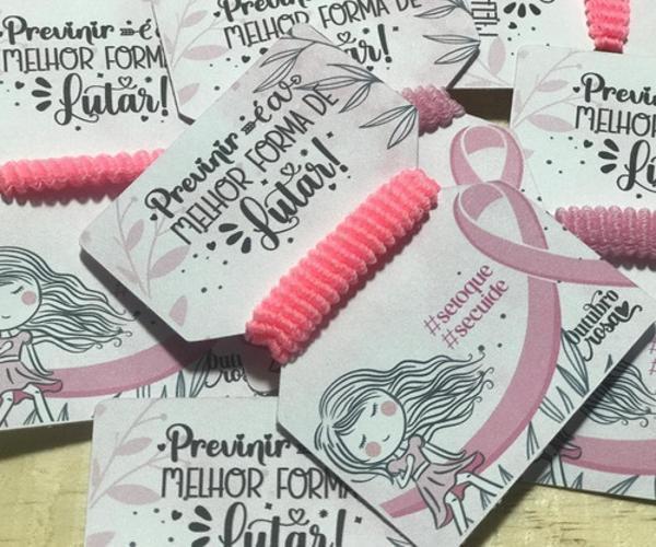 Imagem de 50 Card Com Xuxinha De Cabelo Mimo Cliente Outubro Rosa