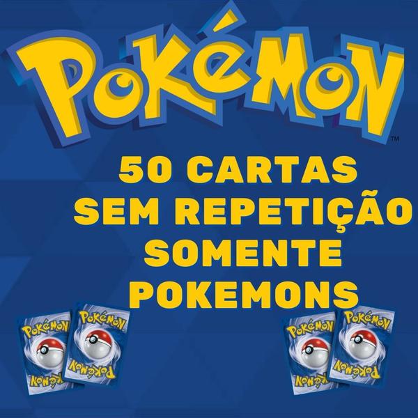 Imagem de 50 Cartas Pokemon sem repetição somente pokemons Produto original