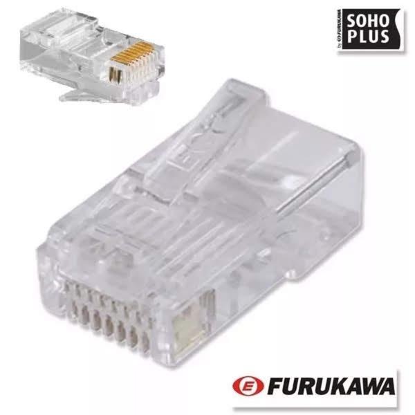 Imagem de 50 Conector RJ45 SohoPlus Cat5e +50 Capa Boot Snap Azul