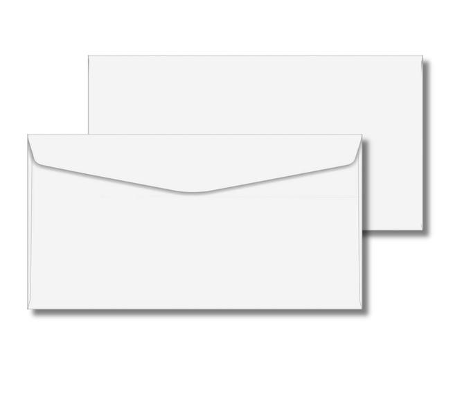 Imagem de 50 Envelopes Carta Oficio 114x229mm Branco Liso 63g