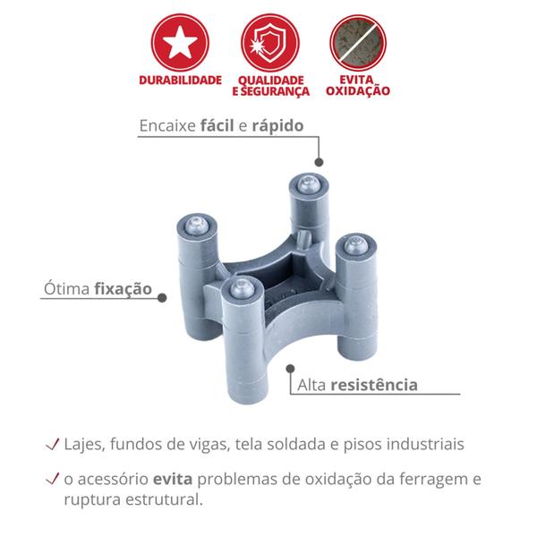 Imagem de 50 Espaçadores Cadeirinha De Tamanho 20X25mm Durín