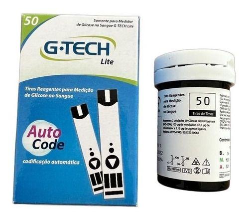 Imagem de 50 Fitas Tiras Reagentes G-tech Lite Glicemia