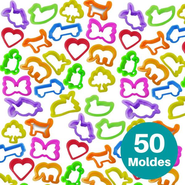 Imagem de 50 Forminhas De Massinha De Modelar Atacado Molde Cortador