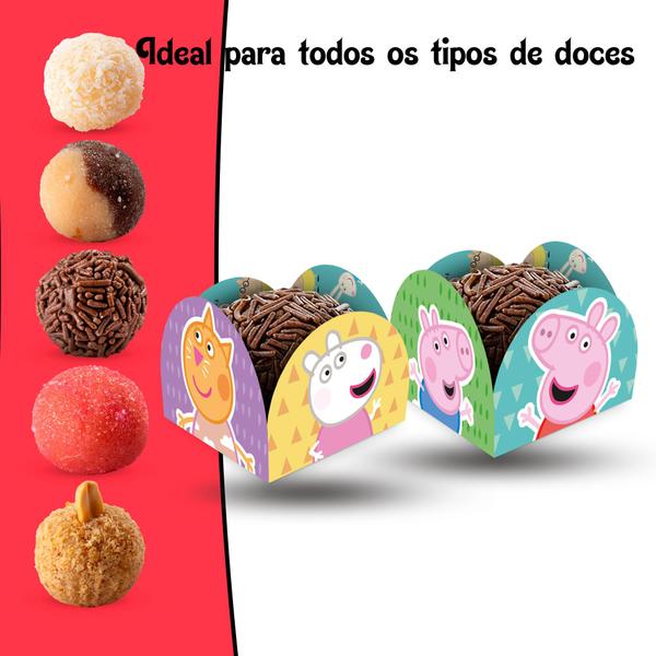 Imagem de 50 Forminhas p doces Decoração festa Peppa Pig aniversário