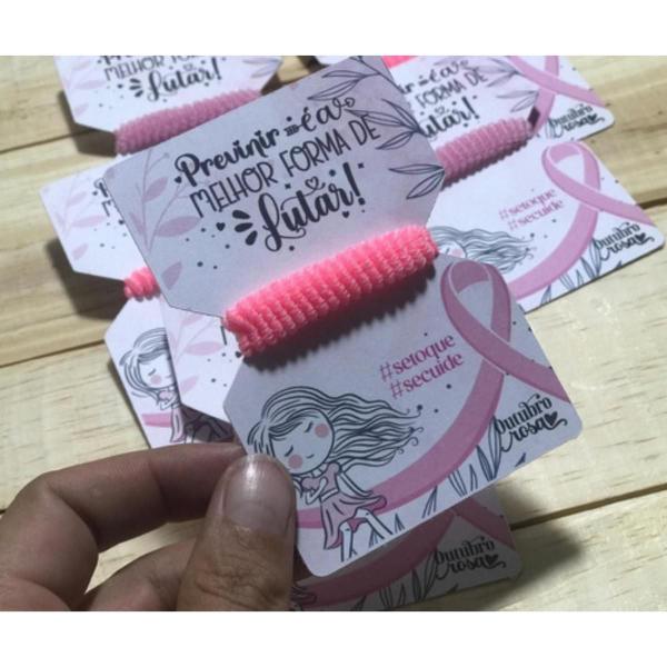 Imagem de 50 Lembrancinhas cartões com xuxinhas Cabelo Outubro Rosa NF