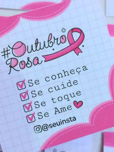 Imagem de 50 Mini Cards Se Toque Outubro Rosa