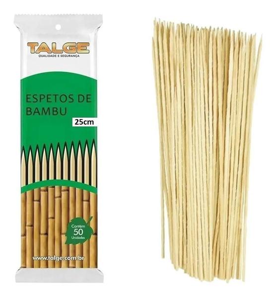 Imagem de 50 Palito De Bambu Espeto Para Churrasco 18Cm (1Pct)