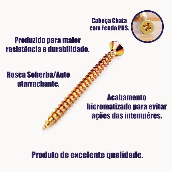 50 Parafusos Phillips C/bucha 6mm Anel- total 100 Unidades - RCS SHOP Imagem de 50 Parafusos Phillips C/bucha 6mm Anel- total 100 Unidades