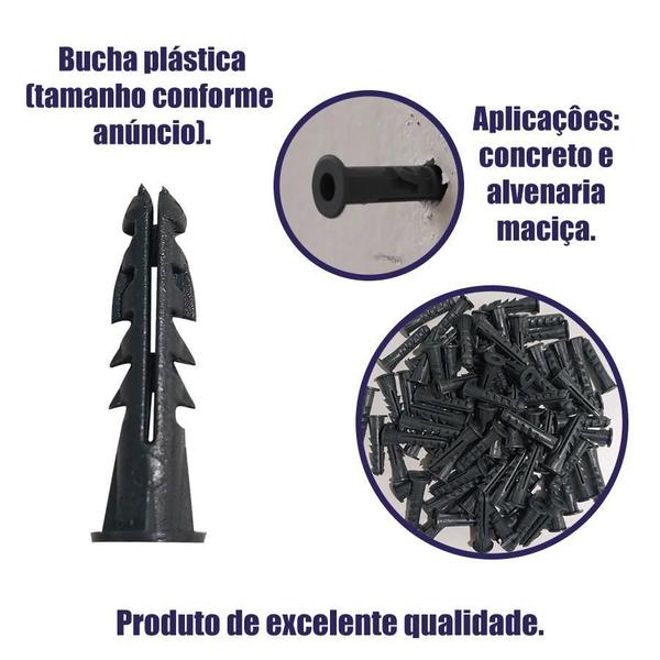 Imagem de 50 Parafusos Phillips C/Bucha 6Mm Anel- Total 100 Unidades