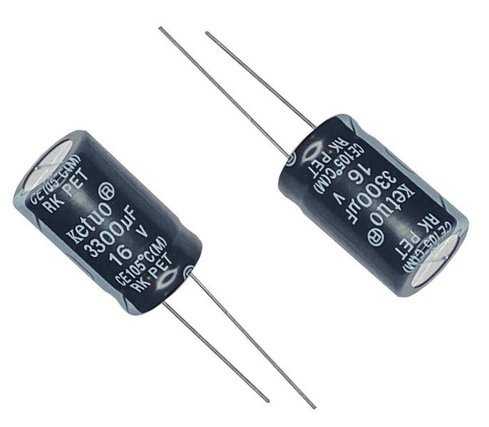 Imagem de 50 pçs - capacitor eletrolitico 3300x16v - 3300uf x 16v 