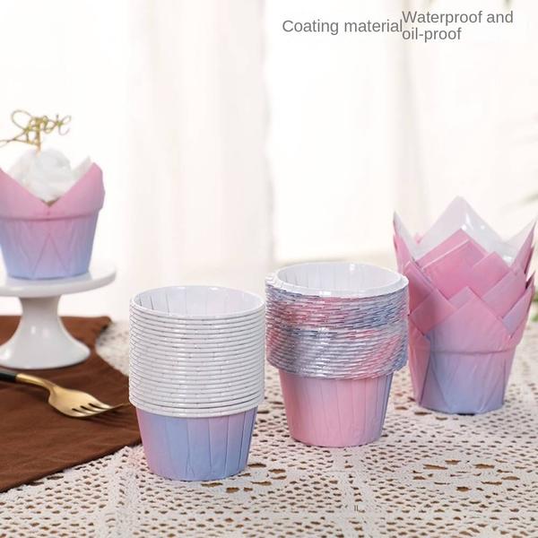 Imagem de 50*pcs Gradient Cake Cups, Muffin Cups, Chiffon Paper