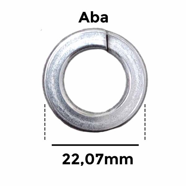 Imagem de 50 Peças Arruela de Pressão Aço Inox Pol 1/2"