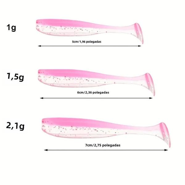 Imagem de 50 Peças de Isca Artificial para Pesca - Isca de T Cauda Spinner para Carpa e Robalo
