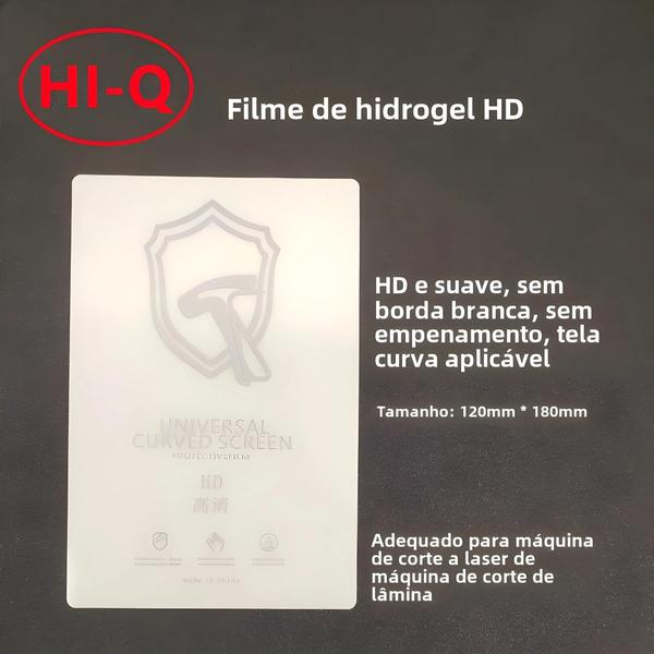 Imagem de 50 Peças de Película de Hidrogel Fosco Azul HD TPU para Tela Curva - Compatível com Máquinas de Corte