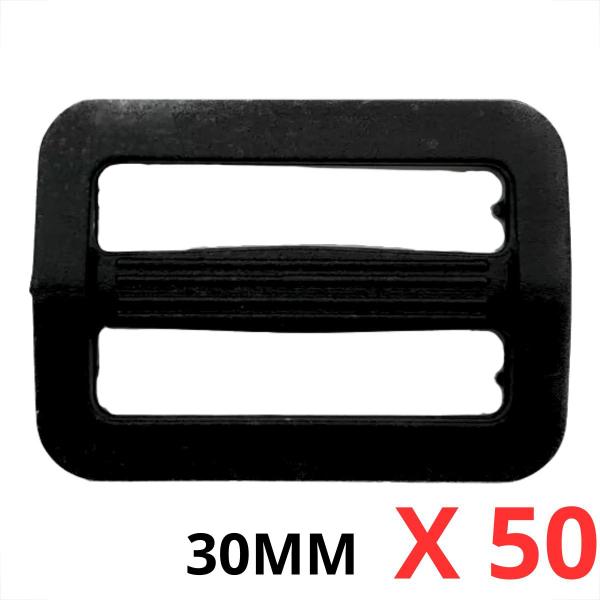 Imagem de 50 regulador Passante Plástico Fivela mochila 30 mm Preto