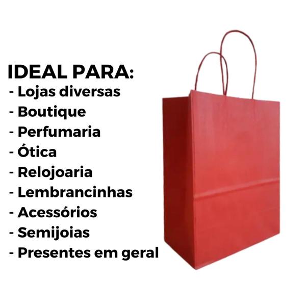 50 Sacolas Papel Kraft Pequena Colorida 16x9x21,5cm Loja Presente Lembrancinha Festa Doces - Sacola Kraft Imagem de 50 Sacolas Papel Kraft Pequena Colorida 16x9x21,5cm Loja Presente Lembrancinha Festa Doces