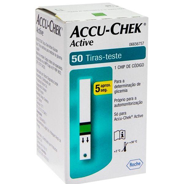 Imagem de 50 Tiras Reagentes Accu Chek Active + 50 Lancetas Softclix