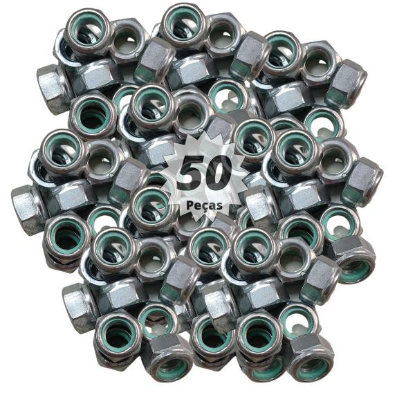 Imagem de 50 Und Porca Travante 5/16 Polegada Nylon 18F UNC