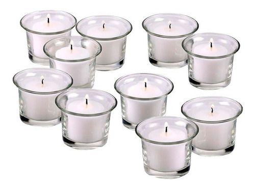 50 Velas Castiçal Vidro Rechaud Copo Porta Vela Casamento - DecorarMais Imagem de 50 Velas Castiçal Vidro Rechaud Copo Porta Vela Casamento