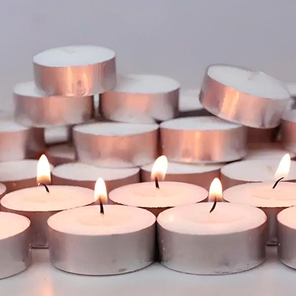 Imagem de 50 Velas Estilo Rechaud Em Alumínio vela Com Suporte Luz 