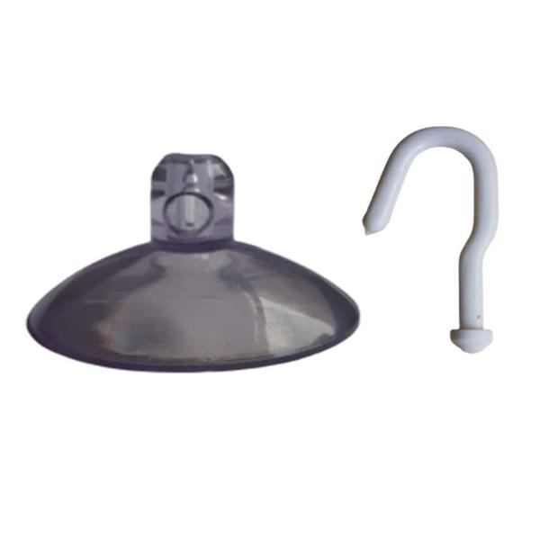 50 Ventosas 4 Cm Cabeça Redonda Silicone Vidro Pvc Gancho - H Plásticos Imagem de 50 Ventosas 4 Cm Cabeça Redonda Silicone Vidro Pvc Gancho